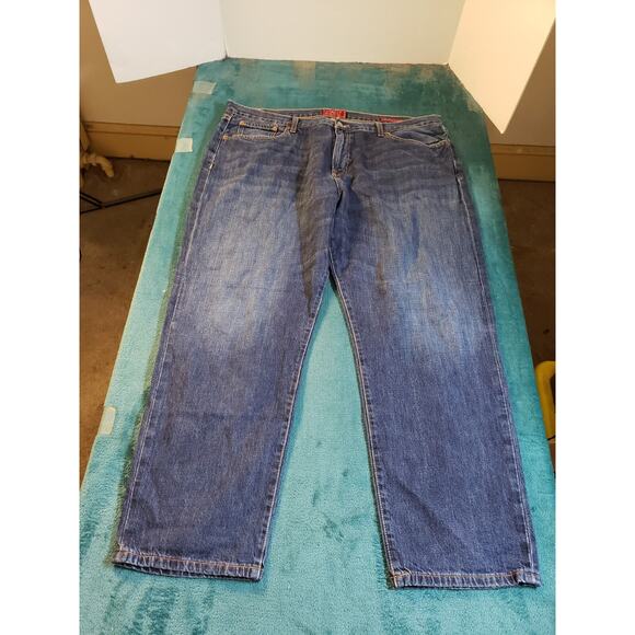 Lucky Brand Jeans Sz 42x32 Mens Blue Pants Stretch 429 Classic Striaght Dark - Picture 2 of 14